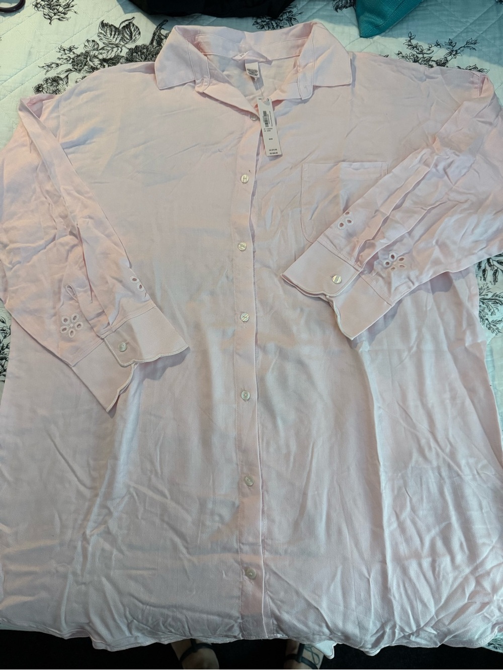 Victoria's Secret Light Pink Casual Button-Down Shirt